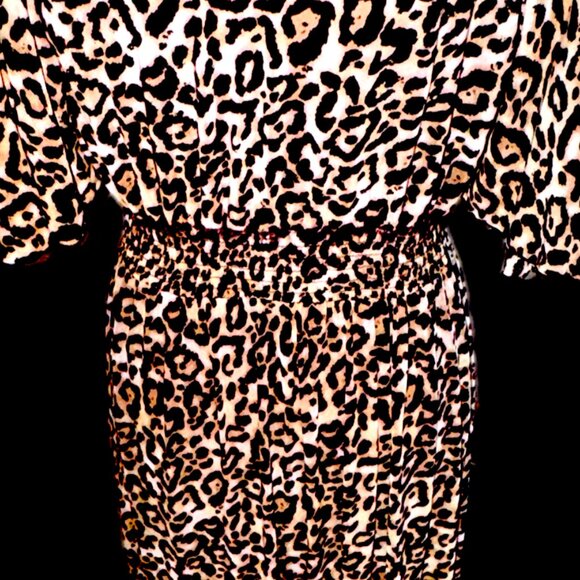 Sheer Leopard Swimsuit Cover, women Cover, Ladies Long Hi-Lo Dress/Pants Wrap - Picture 16 of 16
